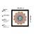 Om Colourful Symbol  Spiritual Black Framed Wall Hanging Art Print for Office  Home Reading Room  ( 8x8 ) Inch