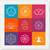 Spiritual Symbols  Spiritual White Framed Wall Hanging Art Print for Office  Home Reading Room  ( 8x8 ) Inch