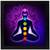 Meditation  Spiritual Black Framed Wall Hanging Art Print for Office  Home Reading Room  ( 8x8 ) Inch
