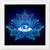 Eye  Spiritual White Framed Wall Hanging Art Print for Office  Home Reading Room  ( 8x8 ) Inch