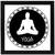 Yoga Meditation  Spiritual Black Framed Wall Hanging Art Print for Office  Home Reading Room  ( 8x8 ) Inch