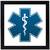 caduceus as a  of medicine  Sign Black Framed Wall Hanging Art Print for Office  Home Reading Room  ( 8x8 ) Inch