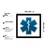 caduceus as a  of medicine  Sign Black Framed Wall Hanging Art Print for Office  Home Reading Room  ( 8x8 ) Inch