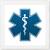caduceus as a  of medicine  Sign White Framed Wall Hanging Art Print for Office  Home Reading Room  ( 8x8 ) Inch
