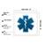 caduceus as a  of medicine  Sign White Framed Wall Hanging Art Print for Office  Home Reading Room  ( 8x8 ) Inch