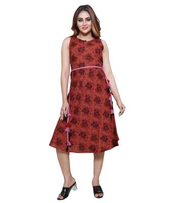En Vogue Linen Printed Dress 4
