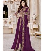 Magenta Embroidered Salwar Kameez