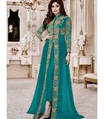 Turquoise Embroidered Salwar Kameez