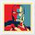 Iron Man Vector  Pop Art White Framed Wall Hanging Art Print for Office  Home Reading Room  ( 8x8 ) Inch