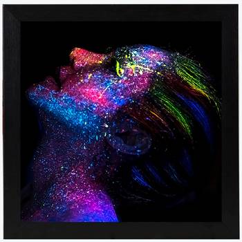 Black Light    Painting Black Framed Wall Hanging Art Print for Office  Home Reading Room  ( 8x8 ) Inch 1