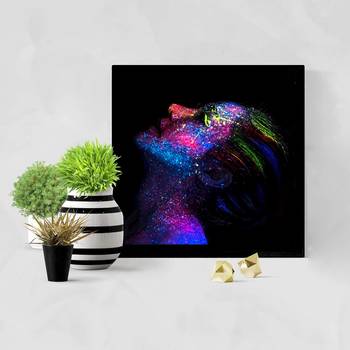 Black Light    Painting Black Framed Wall Hanging Art Print for Office  Home Reading Room  ( 8x8 ) Inch 2