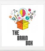 The Brain Box  Office White Framed Wall Hanging Art Print for Office  Home Reading Room  ( 8x8 ) Inch