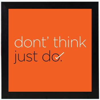 Don't think just do  Office Black Framed Wall Hanging Art Print for Office  Home Reading Room  ( 8x8 ) Inch 1