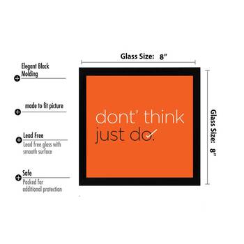 Don't think just do  Office Black Framed Wall Hanging Art Print for Office  Home Reading Room  ( 8x8 ) Inch 3