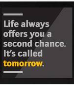 Second Chance life  Office Black Framed Wall Hanging Art Print for Office  Home Reading Room  ( 8x8 ) Inch