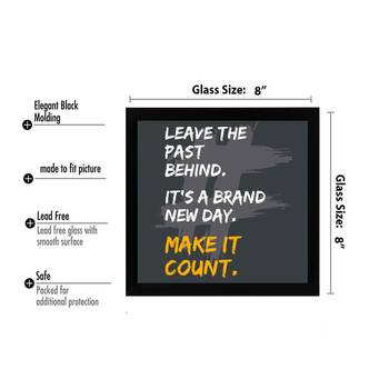 Make it count  Office Black Framed Wall Hanging Art Print for Office  Home Reading Room  ( 8x8 ) Inch 3