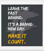 Make it count  Office White Framed Wall Hanging Art Print for Office  Home Reading Room  ( 8x8 ) Inch