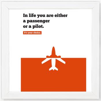 Think Create innovate  Office White Framed Wall Hanging Art Print for Office  Home Reading Room  ( 8x8 ) Inch 1