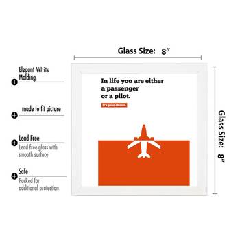 Think Create innovate  Office White Framed Wall Hanging Art Print for Office  Home Reading Room  ( 8x8 ) Inch 3