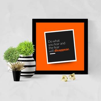 Do What  Office Black Framed Wall Hanging Art Print for Office  Home Reading Room  ( 8x8 ) Inch 2