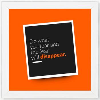 Do What  Office White Framed Wall Hanging Art Print for Office  Home Reading Room  ( 8x8 ) Inch 1