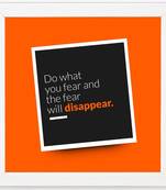 Do What  Office White Framed Wall Hanging Art Print for Office  Home Reading Room  ( 8x8 ) Inch