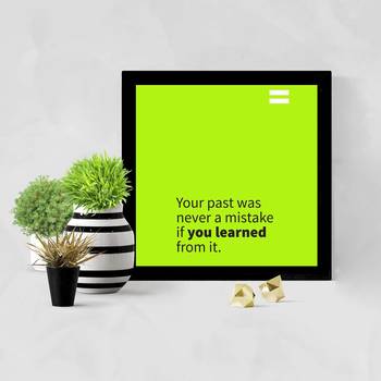 You Learned  Office Black Framed Wall Hanging Art Print for Office  Home Reading Room  ( 8x8 ) Inch 2