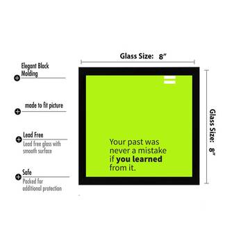 You Learned  Office Black Framed Wall Hanging Art Print for Office  Home Reading Room  ( 8x8 ) Inch 3