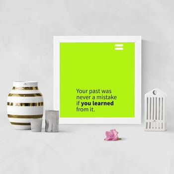 You Learned  Office White Framed Wall Hanging Art Print for Office  Home Reading Room  ( 8x8 ) Inch 2