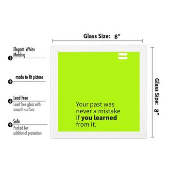 You Learned  Office White Framed Wall Hanging Art Print for Office  Home Reading Room  ( 8x8 ) Inch 3