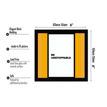 Be Unstoppable  Office Black Framed Wall Hanging Art Print for Office  Home Reading Room  ( 8x8 ) Inch 3
