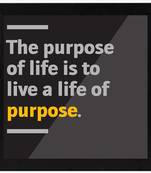 Life of Purpose  Office Black Framed Wall Hanging Art Print for Office  Home Reading Room  ( 8x8 ) Inch