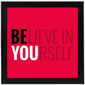 Believe in You  Office Black Framed Wall Hanging Art Print for Office  Home Reading Room  ( 8x8 ) Inch 1