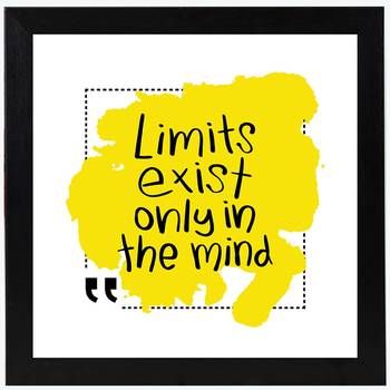 Limits Exist  Office Black Framed Wall Hanging Art Print for Office  Home Reading Room  ( 8x8 ) Inch 1