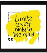 Limits Exist  Office Black Framed Wall Hanging Art Print for Office  Home Reading Room  ( 8x8 ) Inch