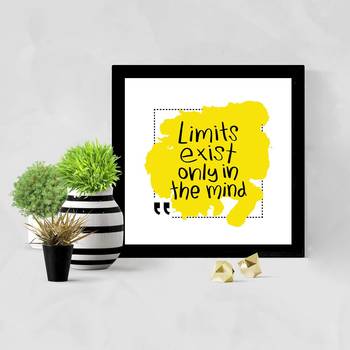 Limits Exist  Office Black Framed Wall Hanging Art Print for Office  Home Reading Room  ( 8x8 ) Inch 2
