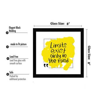 Limits Exist  Office Black Framed Wall Hanging Art Print for Office  Home Reading Room  ( 8x8 ) Inch 3