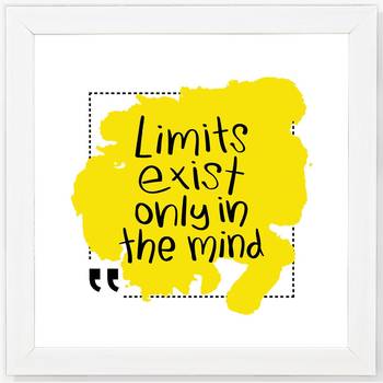Limits Exist  Office White Framed Wall Hanging Art Print for Office  Home Reading Room  ( 8x8 ) Inch 1