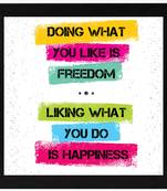Do What you Like  Office Black Framed Wall Hanging Art Print for Office  Home Reading Room  ( 8x8 ) Inch