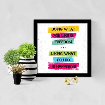 Do What you Like  Office Black Framed Wall Hanging Art Print for Office  Home Reading Room  ( 8x8 ) Inch 2