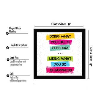 Do What you Like  Office Black Framed Wall Hanging Art Print for Office  Home Reading Room  ( 8x8 ) Inch 3
