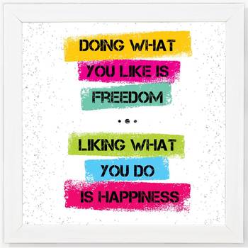 Do What you Like  Office White Framed Wall Hanging Art Print for Office  Home Reading Room  ( 8x8 ) Inch 1