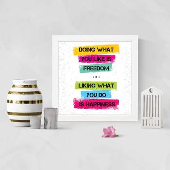 Do What you Like  Office White Framed Wall Hanging Art Print for Office  Home Reading Room  ( 8x8 ) Inch 2