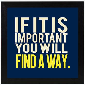 Find A Way  Office Black Framed Wall Hanging Art Print for Office  Home Reading Room  ( 8x8 ) Inch 1