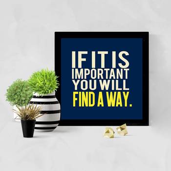 Find A Way  Office Black Framed Wall Hanging Art Print for Office  Home Reading Room  ( 8x8 ) Inch 2