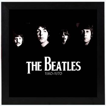 The Beatles  Music Black Framed Wall Hanging Art Print for Office  Home Reading Room  ( 8x8 ) Inch 1