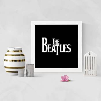 The Beatles  Music White Framed Wall Hanging Art Print for Office  Home Reading Room  ( 8x8 ) Inch 2