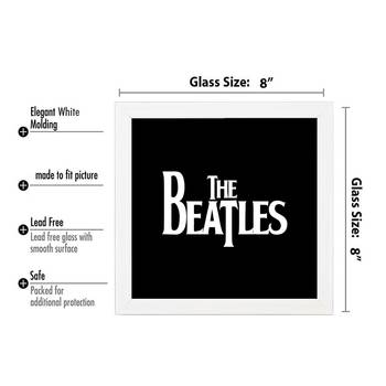 The Beatles  Music White Framed Wall Hanging Art Print for Office  Home Reading Room  ( 8x8 ) Inch 3