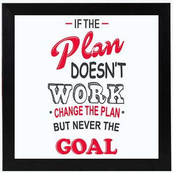 If Plan Doesn't Work  Motivational Black Framed Wall Hanging Art Print for Office  Home Reading Room  ( 8x8 ) Inch 1