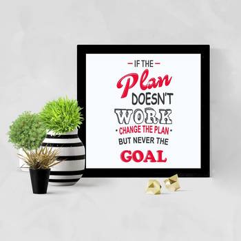 If Plan Doesn't Work  Motivational Black Framed Wall Hanging Art Print for Office  Home Reading Room  ( 8x8 ) Inch 2